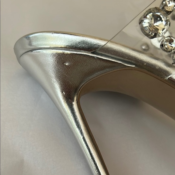 💎✨ Steve Madden Dunn Sandal Silver Rhinestone Embellished Women’s Size 9 - Picture 9 of 13